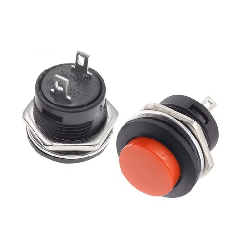 Red reset horn push button - 2x, reset/horn