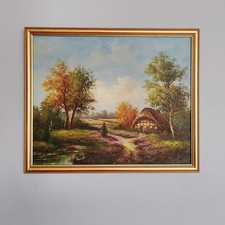 Vintage Original Oil On Board