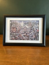 Geo Cunningham print: The Markets, Sheffield, framed