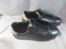 PAUL SMITH TRAINERS - LEATHER CUPSOLE 'SIGNATURE STRIPE' BASSO TRAINERS SIZE 9