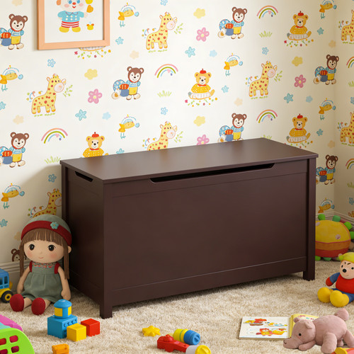 Kids wooden toy box with - kids,