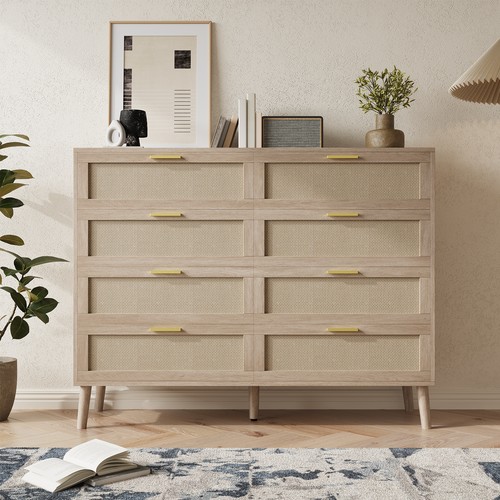 Drawer rattan dresser for - 8,