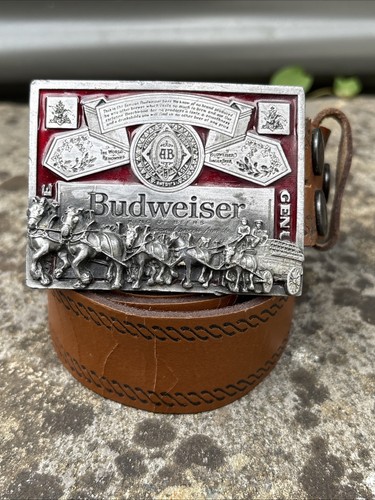 Budweiser belt buckle western - belt,