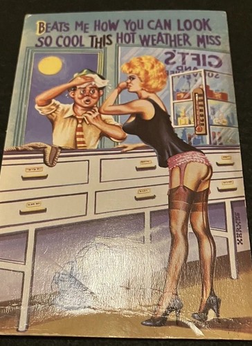 Vintage postcard saucy - postcard,