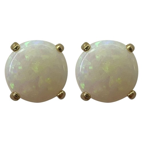 Natural white opal round - natural,