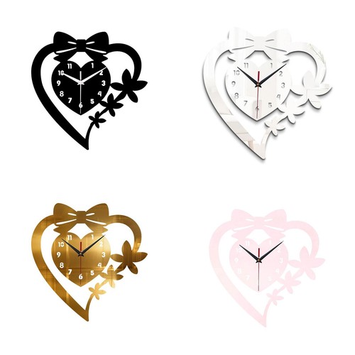 Heart shaped wall clock - wall,