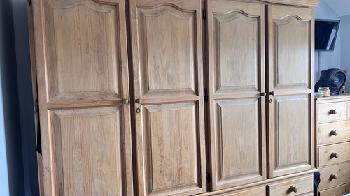 Solid pine wood - pine, wardrobe