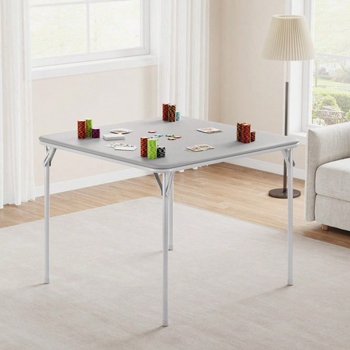 Grey folding card table - grey,