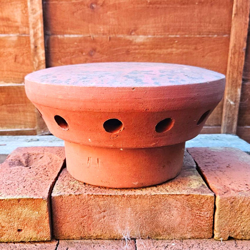 Terracotta clay pepper pot - terracotta,