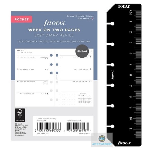 Filofax 2027 pocket diary - pocket,