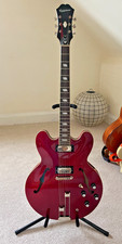 Epiphone Riviera Sparkling Burgundy 2022 Semi-Hollow w/Upgrades Excellent