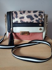 RIVER ISLAND Crossbody BAG with Animal Print Tassel & Gold Chain