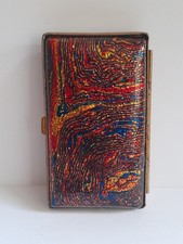 Rare 1920's Art Deco era Glitter Confetti Celluloid Cigarette Case