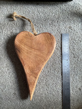 Wooden Heart Wall Hanging with Rope