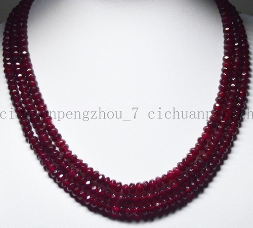 Rows natural 4x6mm faceted - 3,