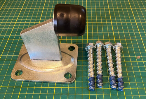 Bolt down door gate stop - down,