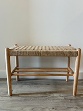 Solid Oak Assembled Shoe Bench