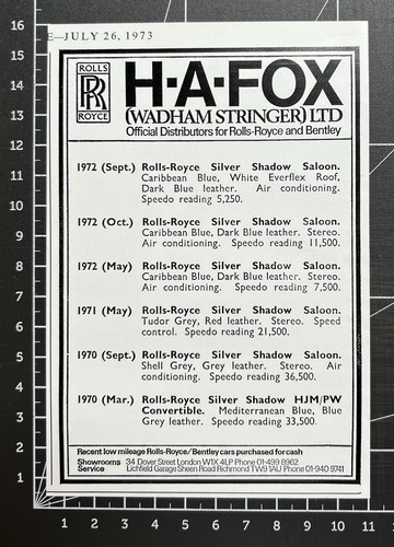 Rolls royce fox wadham - royce, a