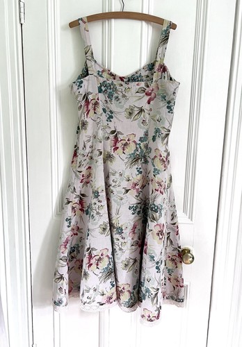 Per una linen floral dress - per,