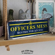 Officers Mess Metal Sign Bar