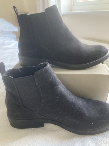 Ladies faux black suede - m&s,