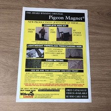 GUNS88 MAGAZINE ADVERT 12X9 AWARD WINNING ORIGINAL PIGEON MAGNET