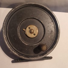 Antique HARDY BROS. 'THE UNIQUA' 3 3/8" TROUT FLY REEL. GOOD CONDITION