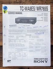 Sony TC-WA8ES TC-WR765S