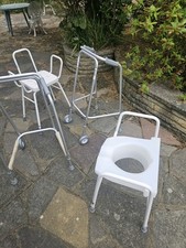 Mowbray Disabled Toilet Seat Zimmer Frame Commode Perching Seat LOT 