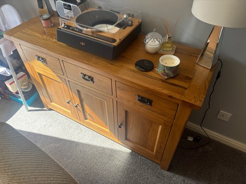Solid oak sideboard - solid,