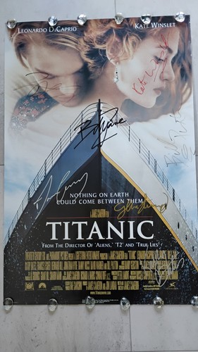 Titanic movie poster signed - titanic,