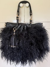 Dune Black Mongolian Lamb Fur