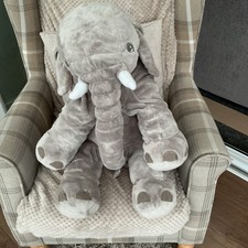 Large Ikea Grey Elephant Soft