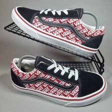 Vans Trainers Size 5 Red Black Vans Print Old Skool Skate Shoes Unisex Comfort