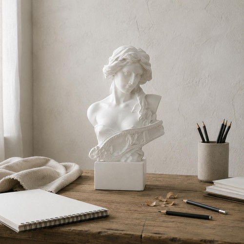 Female bust sculpture white - bust,
