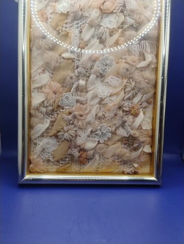 Framed silk cotton - cotton, collage