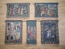 Fringed Wall hanging tapestry Tudor Medieval castle 1:12th dolls house UH