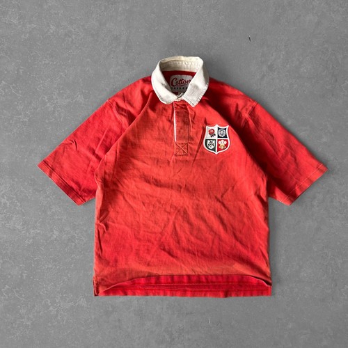 Cotton traders red rugby polo - red,