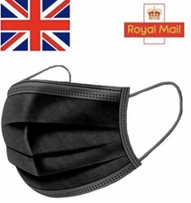 50 Pack Black 3 Ply Disposable