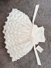 BNWT Couture Princess Ivory Cream Baby Girl Ocassion 2 Piece Set Dress 24 Months