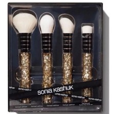 Sonia Kashuk Gold Glitter Starstruck 4-Piece Brush Set Limited Edition NEW