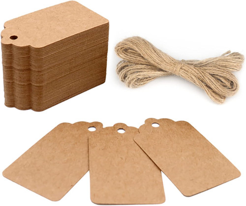 100pcs kraft paper gift - 100pcs, tags