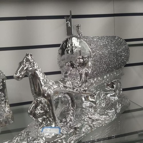 Silver sparkle ornament - silver,