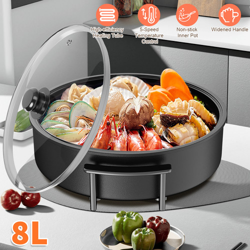Electric non stick wok - 4l, non-stick