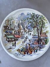 Vintage kumfi-Kut French Parisian print metal tin tray 41cm wide.