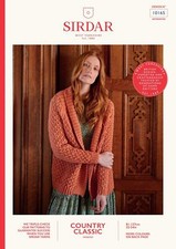 Sirdar 10165 Knitting Pattern Shawl Collar Cardigan in Country Classic Worsted