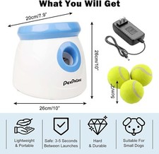 Pet Prime Automatic Dog Ball Launcher Interactive Fetch Toy Small Dogs ONLY