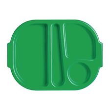 Kristallon DL128 Food Compartment Trays, Green (Pack of 10)