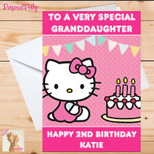 Personalised Hello Kitty Card Birthday Unofficial Cat