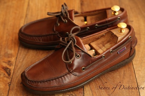 Sebago tan brown leather - , boat